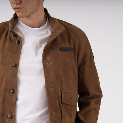 Giacca in pelle scamosciata A-1 - Cognac