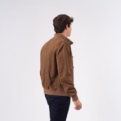 Giacca in pelle scamosciata A-1 - Cognac