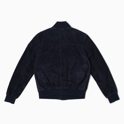 A-1 Suede Leather Jacket - Dark Blue