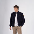 Giacca in pelle scamosciata A-1 - Blu Scuro