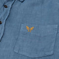 Camicia in Lino tintocapo - Blu Avio