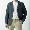 Giacca Denver in Cotone Chambray - Blu