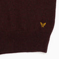 Maglione mezza zip misto Lana - Bordeaux