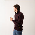 Maglione mezza zip misto Lana - Bordeaux