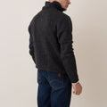 Half-Zip Wool Blend Sweater - Anthracite