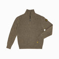 Half-Zip Wool Blend Sweater - Military Green