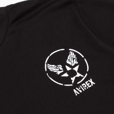T-shirt stampata a collo alto - Nero