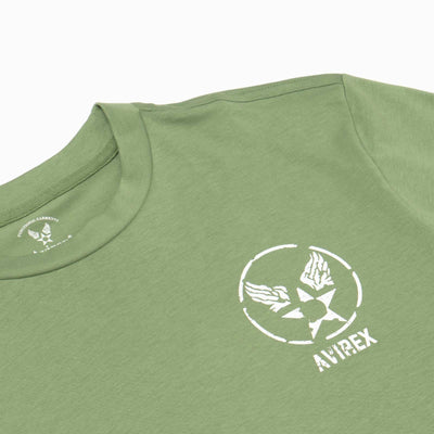 T-shirt stampata a collo alto - Verde chiaro