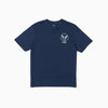 T-shirt stampata a collo alto - Blu oceano