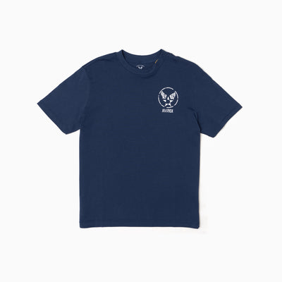 T-shirt stampata a collo alto - Blu oceano
