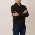 Wool Blend Bowen Sweater - Military Green