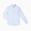 Buckley Shirt in Linen - White/Light Blue