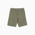 Bermuda Chinos in Comfort Gabardine Leggera - Verde Militare