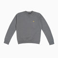 Crewneck Sweatshirt Embroidered Logo - Gray