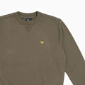 Crewneck Sweatshirt Embroidered Logo - Military Green