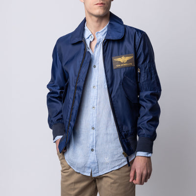 CWU Bomber in nylon leggero - Blu Navy