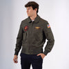 CWU Bomber in nylon leggero con toppe - Verde Militare