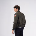 CWU Bomber in nylon leggero con toppe - Verde Militare