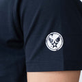 T-Shirt Col Montant Imprimé - USN - Bleu Foncé