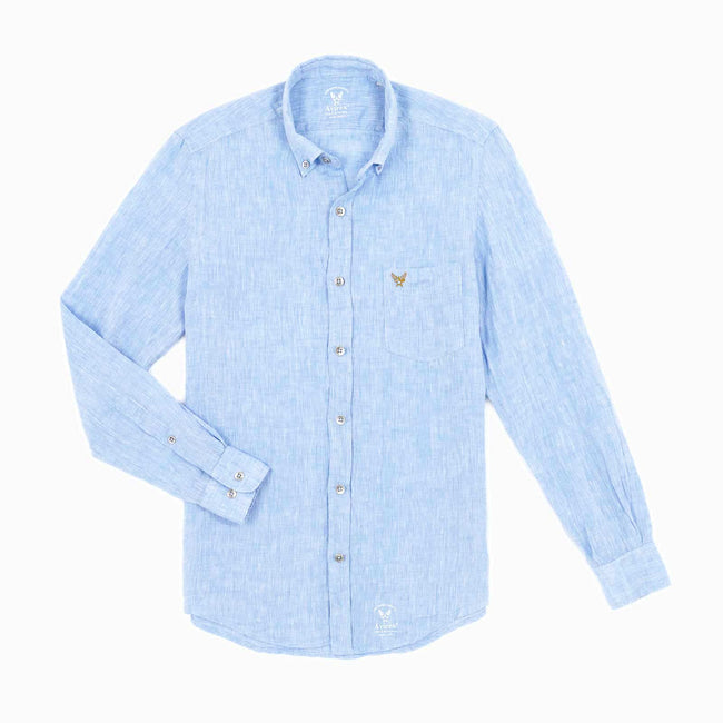 Linen Buckley Shirt - Light Blue