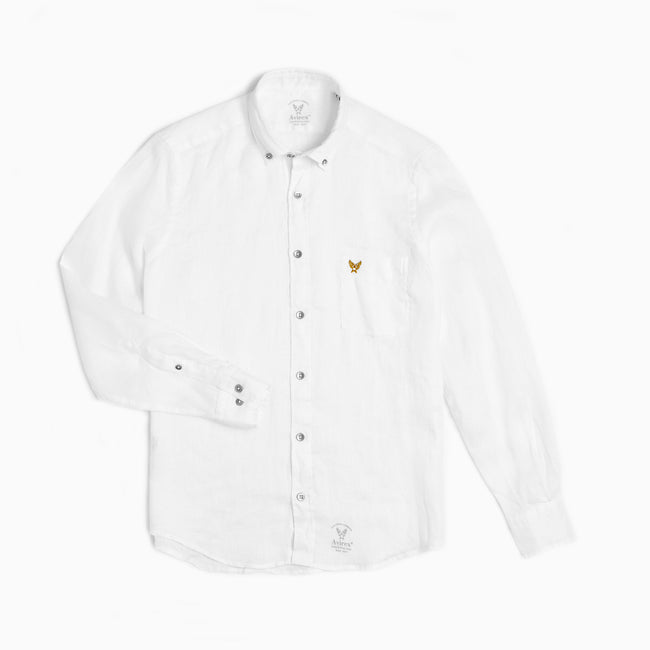 Linen Buckley Shirt - White