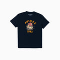 T-shirt stampata in cotone Cane - Blu