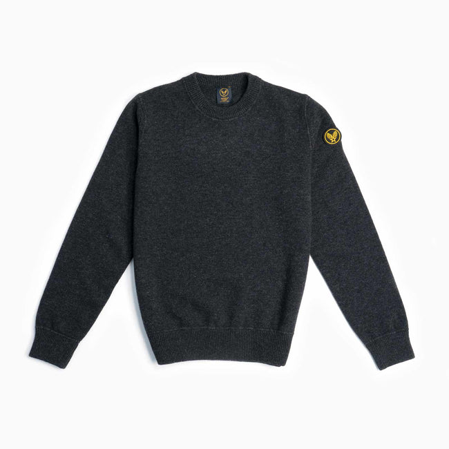 Pull Col Rond En Laine - Anthracite