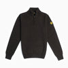 Maglia in lana con mezza zip - Marrone