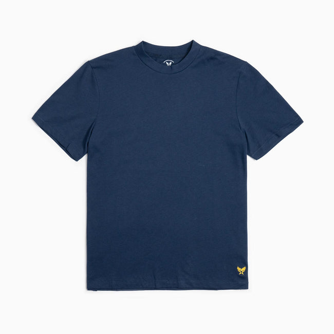 High Neck Supima® T-Shirt - Blue Navy